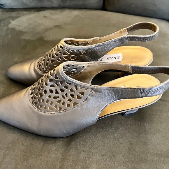 Vintage Evan-Picone Size 8 Leather Heels - Picture 1 of 14